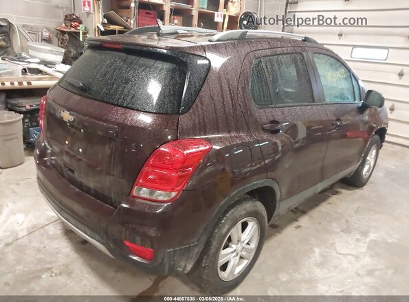 KL7CJPSM2MB369694 2021 CHEVROLET TRAX Maroon Trasero derecho