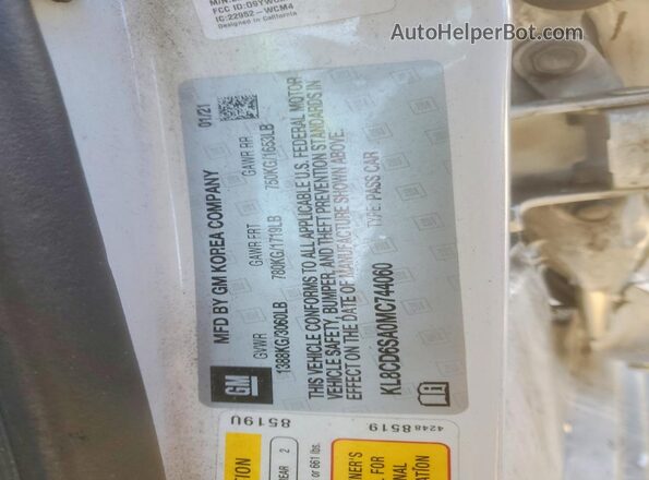KL8CD6SA0MC744060 2021 CHEVROLET SPARK Белый Вид подкапотного пространства