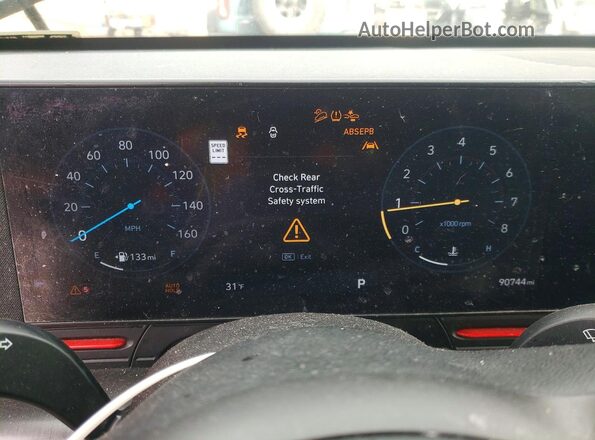 KM8HACA34RU027780 2024 HYUNDAI KONA Black Instrument cluster view