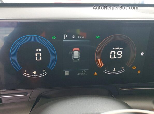 KM8HB3AB2RU129194 2024 HYUNDAI KONA Gray ხელსაწყოთა პანელის ხედი