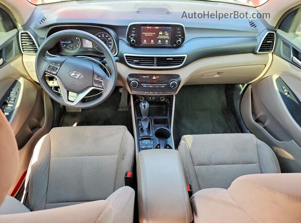 KM8J23A40MU384177 2021 HYUNDAI TUCSON Красный Вид панели приборов