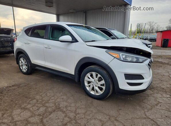 KM8J2CA44KU017652 2019 HYUNDAI TUCSON Белый Передняя правая четверть