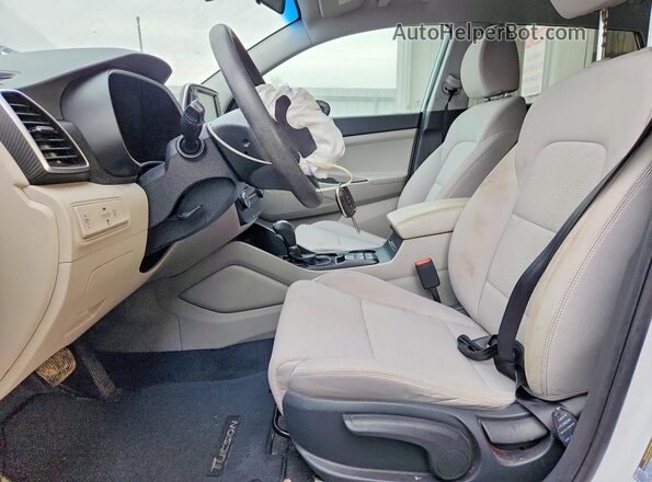 KM8J2CA44KU017652 2019 HYUNDAI TUCSON Белый Вид салона спереди