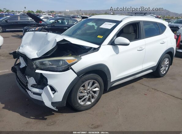 KM8J33A44HU534715 2017 HYUNDAI TUCSON White Առջևի ձախ երեք քառորդ տեսարան