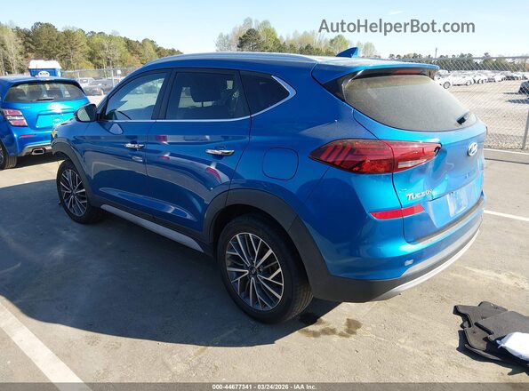 KM8J33ALXMU325738 2021 HYUNDAI TUCSON Blue Trasero izquierdo