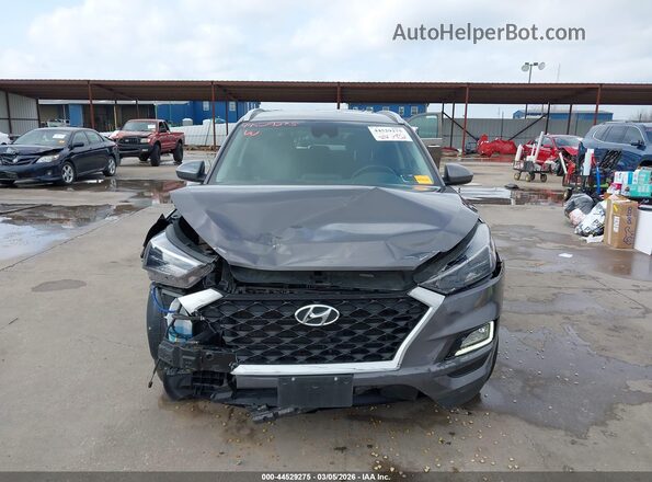 KM8J3CAL1MU360233 2021 HYUNDAI TUCSON Gray Սալոնի հետևի տեսք