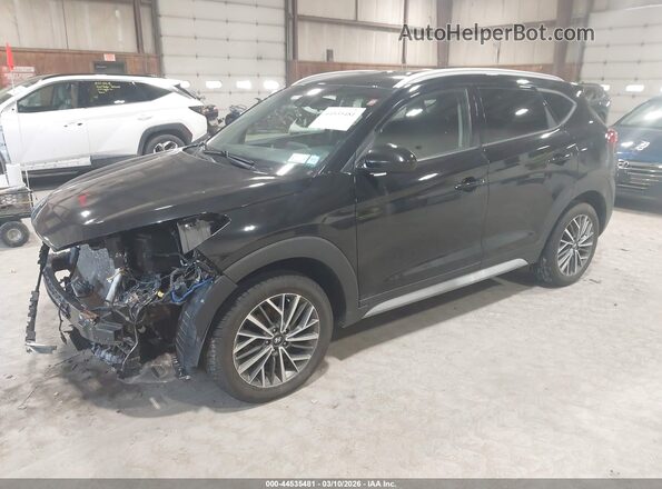 KM8J3CAL9MU296376 2021 HYUNDAI TUCSON Black წინა მარცხენა ხედი სამი მეოთხედიდან