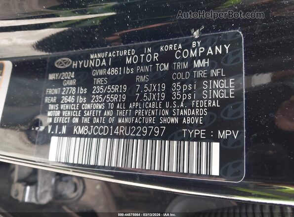 KM8JCCD14RU229797 2024 HYUNDAI TUCSON HYBRID Black Widok komory silnika