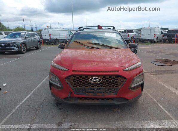 KM8K22AA4KU330592 2019 HYUNDAI KONA Red Instrument cluster view