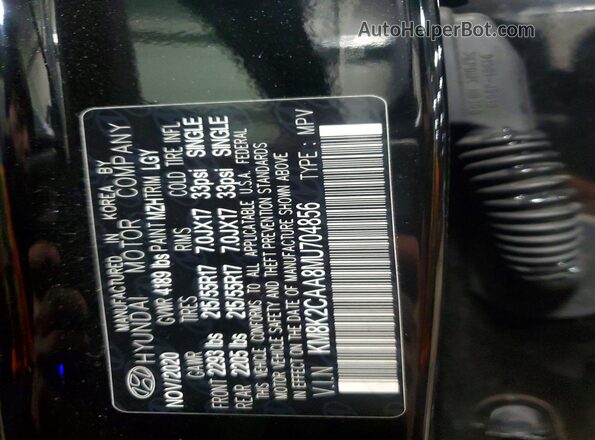 KM8K2CAA8MU704856 2021 HYUNDAI KONA Black Սալոնի 360 աստիճան տեսք