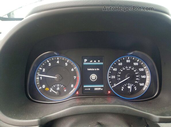 KM8K33A55MU667135 2021 HYUNDAI KONA Black Вид щитка приладів