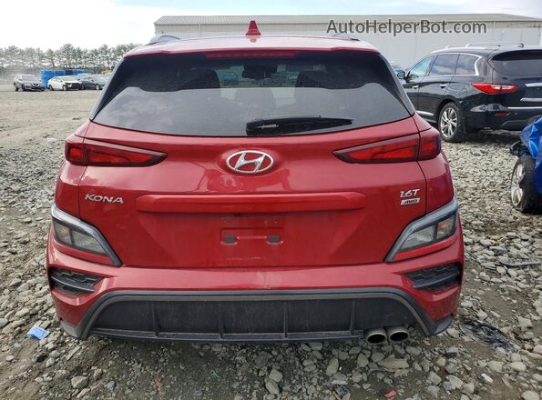 KM8K3CA39NU911093 2022 HYUNDAI KONA Red უკანა ხედი