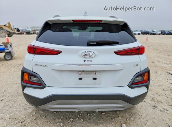KM8K53A50MU655484 2021 HYUNDAI KONA White Հետևի տեսք