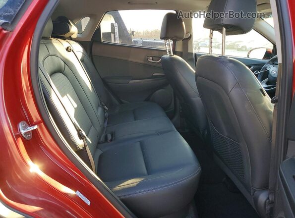 KM8K5CA50MU739966 2021 HYUNDAI KONA Red უკანა სალონის ხედი