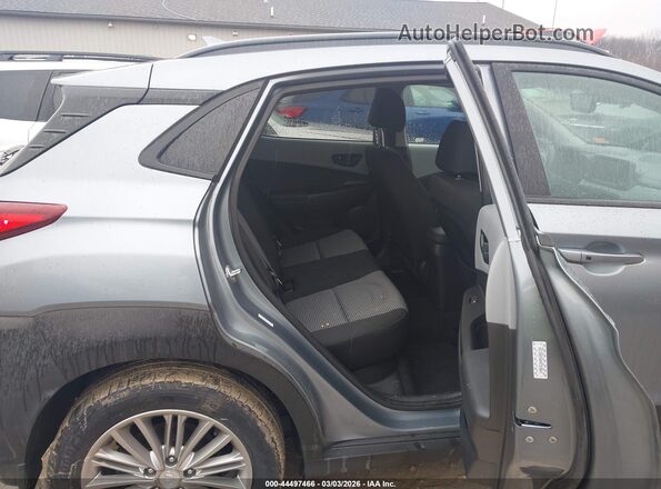 KM8K6CAA0MU605159 2021 HYUNDAI KONA Light Blue Vista de la etiqueta del VIN