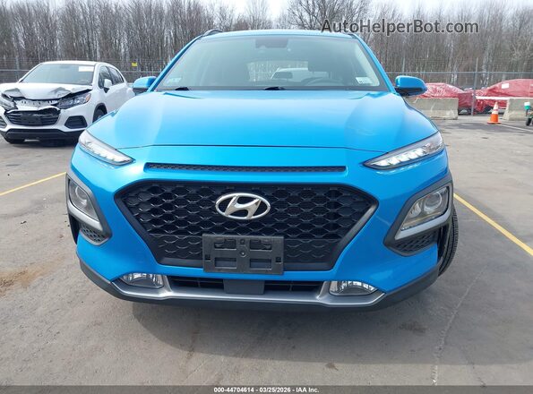 KM8K6CAA9JU103584 2018 HYUNDAI KONA Blue Вид щитка приладів