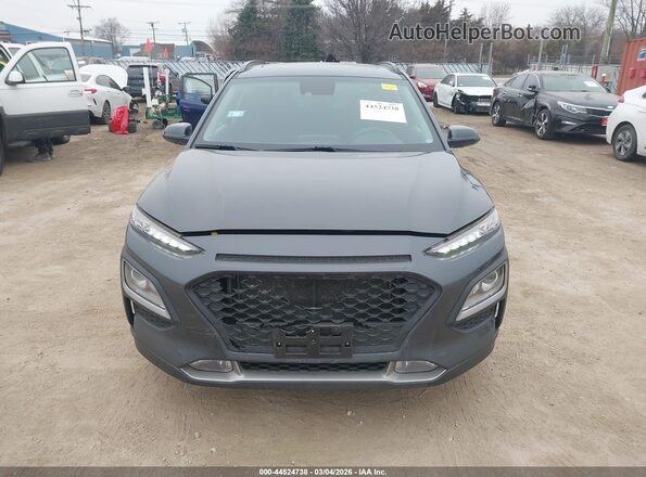 KM8K6CAAXMU745882 2021 HYUNDAI KONA Gray Вид задньої частини салону