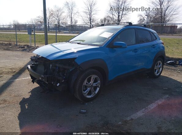KM8K6CAB2PU976823 2023 HYUNDAI KONA Black წინა მარცხენა ხედი სამი მეოთხედიდან