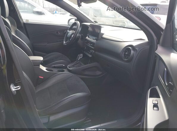 KM8KH3AC3NU004213 2022 HYUNDAI KONA N Black წინა სალონის ხედი