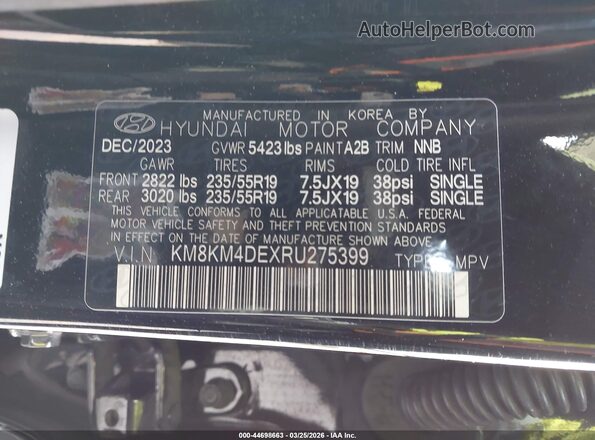 KM8KM4DEXRU275399 2024 HYUNDAI IONIQ 5 Черный 