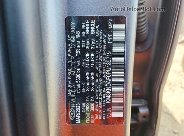 KM8KNDAF0PU189719 2023 HYUNDAI IONIQ Gray Սալոնի 360 աստիճան տեսք