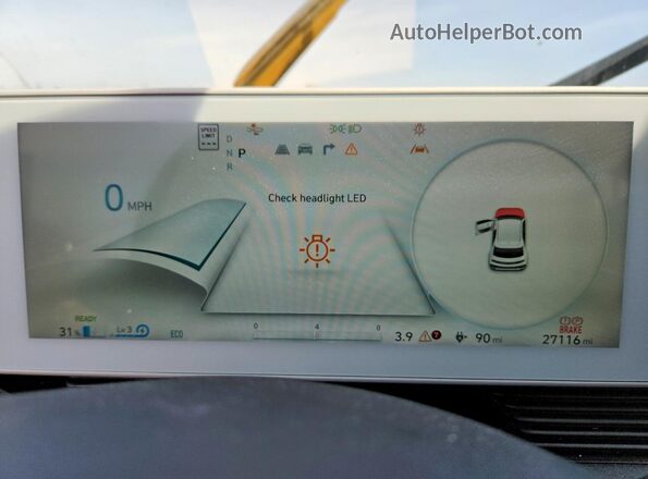 KM8KNDAF0PU189719 2023 HYUNDAI IONIQ Gray Սարքավորումների վահանակի տեսք