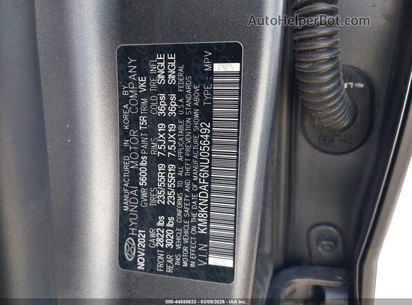 KM8KNDAF6NU056492 2022 HYUNDAI IONIQ 5 Gray 