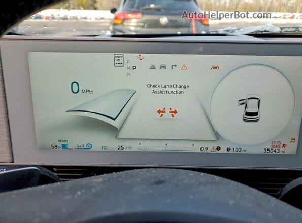 KM8KRDAF3NU080219 2022 HYUNDAI IONIQ Blue Instrument cluster view