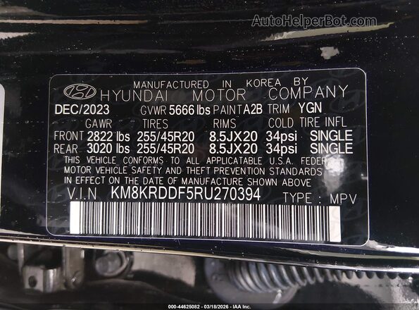 KM8KRDDF5RU270394 2024 HYUNDAI IONIQ 5 Black Вид підкапотного простору