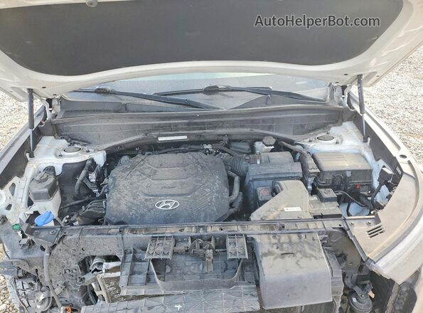 KM8R14HE4MU204435 2021 HYUNDAI PALISADE White ძრავის განყოფილების ხედი