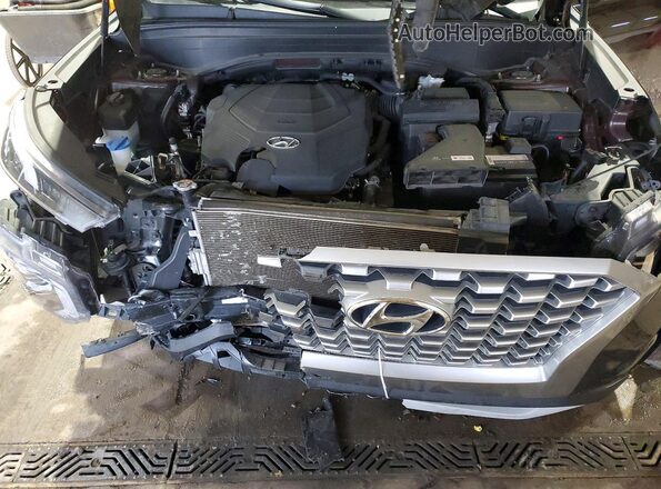 KM8R2DHE0MU177103 2021 HYUNDAI PALISADE Purple ძრავის განყოფილების ხედი