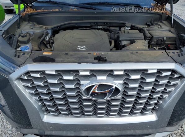 KM8R44HE6MU231031 2021 HYUNDAI PALISADE Charcoal ძრავის განყოფილების ხედი
