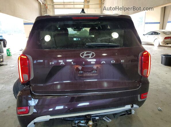KM8R54HE4MU205444 2021 HYUNDAI PALISADE Burgundy Vista trasera