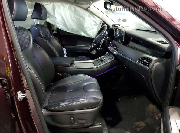 KM8R54HE4MU205444 2021 HYUNDAI PALISADE Burgundy Vista interior delantera