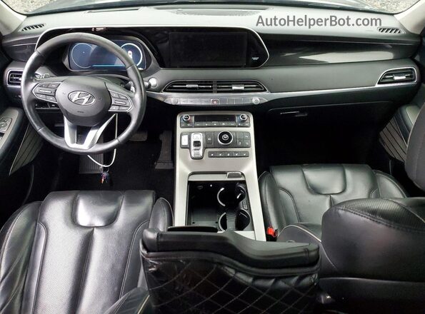 KM8R54HE5MU270898 2021 HYUNDAI PALISADE Gray წინა პანელის ხედი