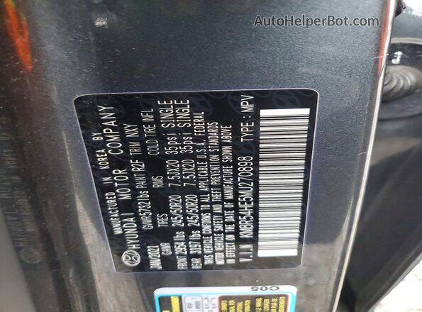 KM8R54HE5MU270898 2021 HYUNDAI PALISADE Gray VIN კოდის სტიკერის ხედი