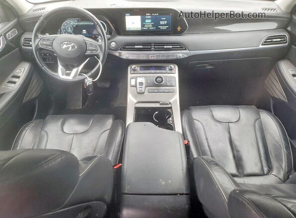 KM8R54HE8MU191239 2021 HYUNDAI PALISADE Gray წინა პანელის ხედი