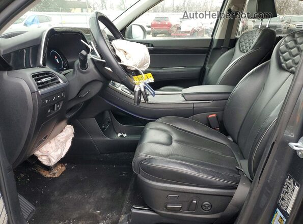 KM8R5DHE8MU208265 2021 HYUNDAI PALISADE Угольный Вид салона спереди