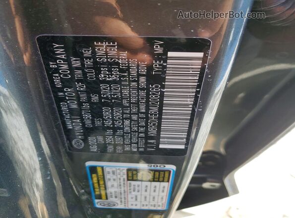 KM8R5DHE8MU208265 2021 HYUNDAI PALISADE Угольный Вид наклейки с VIN-кодом