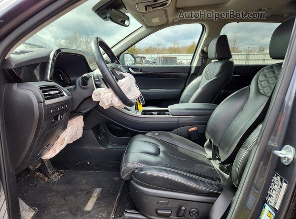 KM8R5DHEXMU212429 2021 HYUNDAI PALISADE Gray Widok wnętrza z przodu