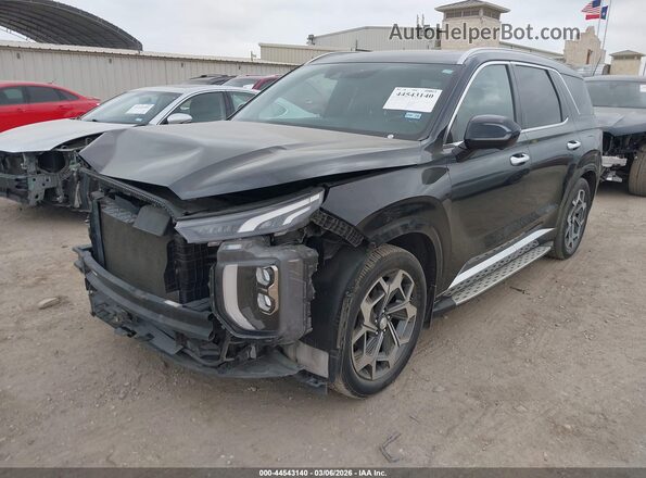 KM8R74HE8MU283770 2021 HYUNDAI PALISADE Black წინა მარცხენა ხედი სამი მეოთხედიდან