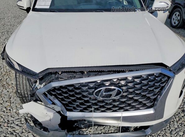 KM8R74HE9MU319482 2021 HYUNDAI PALISADE White ძრავის განყოფილების ხედი