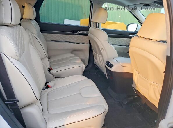 KM8R7DHE3MU203338 2021 HYUNDAI PALISADE White Vista de los asientos traseros