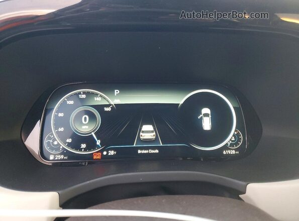 KM8R7DHE3MU203338 2021 HYUNDAI PALISADE White Vista del cuadro de instrumentos