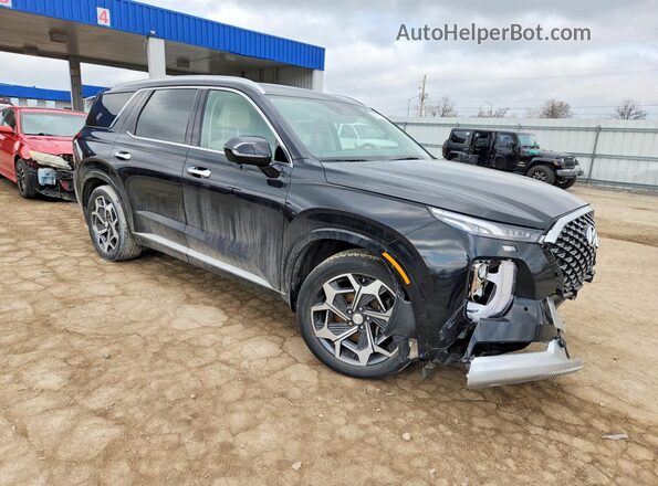 KM8R7DHE4MU187599 2021 HYUNDAI PALISADE Черный Передняя правая четверть
