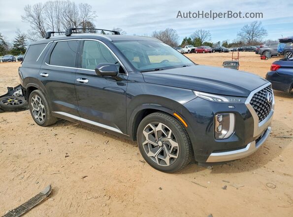 KM8R7DHE4MU332740 2021 HYUNDAI PALISADE Blue Передня права чверть