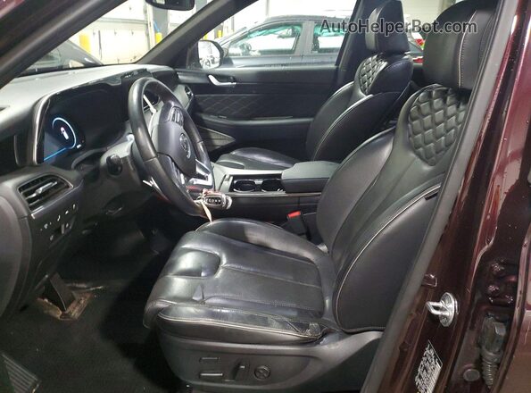 KM8R7DHE8MU319005 2021 HYUNDAI PALISADE Purple Widok wnętrza z przodu
