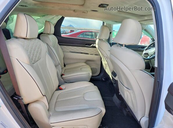 KM8R7DHE9MU288718 2021 HYUNDAI PALISADE Белый Вид задней части салона