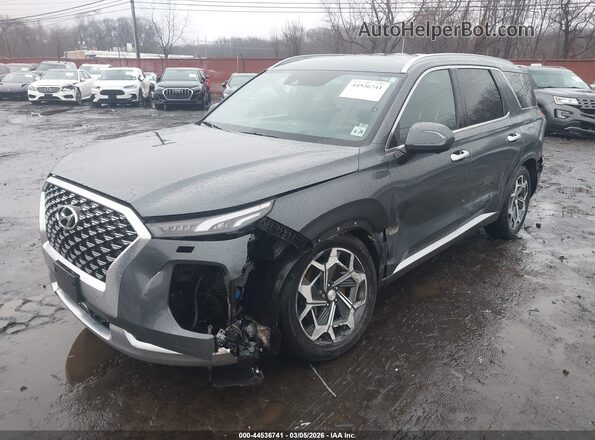 KM8R7DHEXMU270745 2021 HYUNDAI PALISADE Gray წინა ხედი