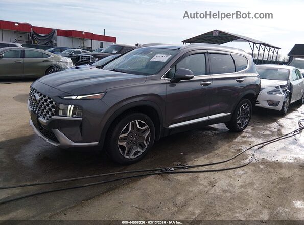 KM8S3DA11NU044664 2022 HYUNDAI SANTA FE HYBRID Gray Передня ліва чверть